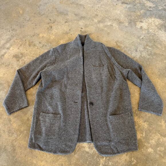 J. Crew Women's Grey Wool Blend Blazer - Size L - Picture 2 of 6